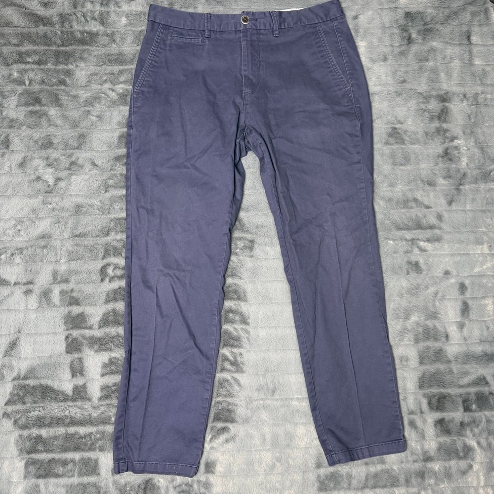 Perk Feel Good Chinos Mens 33x30 Navy Blue Slim Fit Stretch Cotton Pants